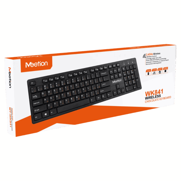 Meetion WK841 Wireless Office Keyboard (Black) - Image 2